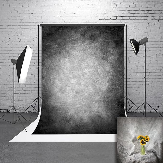 5x7ft Abstract Black Gray Portrait Photography Backdrops Photo Studio Prop - Image 2