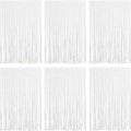 White Foil Fringe Curtain 3.3×8.3FT 6 Packs, Metallic Tinsel Curtains Party by Acuteye