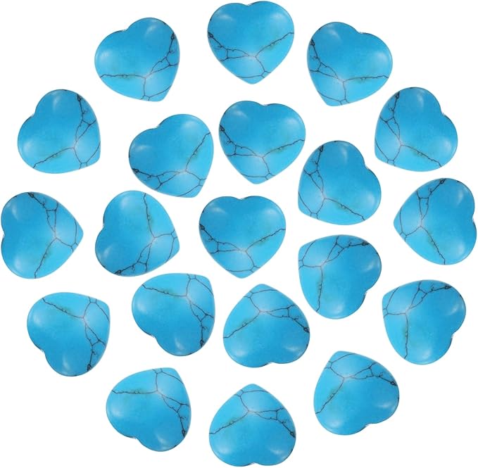 PATIKIL 20 Pcs Natural Heart Shaped Crystal Stone, 0.6 Inch Mini Polished Love by PATIKIL
