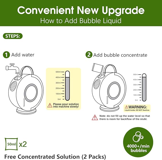 Bubble Machine for Kids Toddlers, Automatic Bubble Blower Rechargeable - Image 5