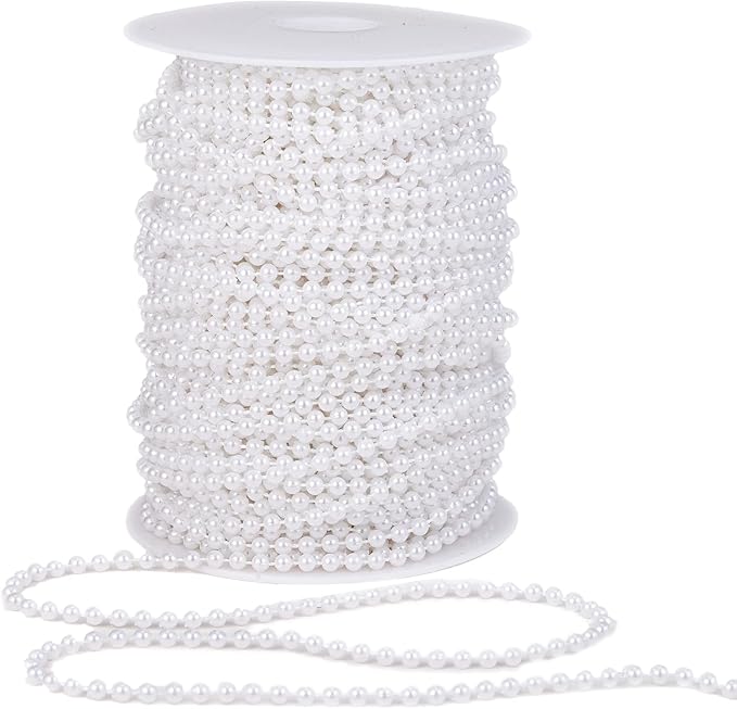 4mm Crafts Faux Pearl Beads Garland Pearl Bead Roll Strand of Pearls to - Image 2