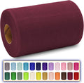 Burgundy Tulle Fabric Roll 6 Inch X 300 FT Matte Tulle Ribbon Netting Mesh Spool by MIGLORIA