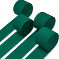 PartyWoo Dark Green Crepe Paper Streamers 4pcs 328ft Pack of Emerald Forest by PartyWoo