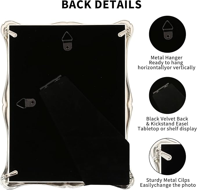 4 x 6'' Premium Alloy Silver Photo Frame - Image 4