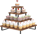 ELITEROO Wooden Cupcake Stand, Tiered Cupcake Display Tower Stand by ELITEROO