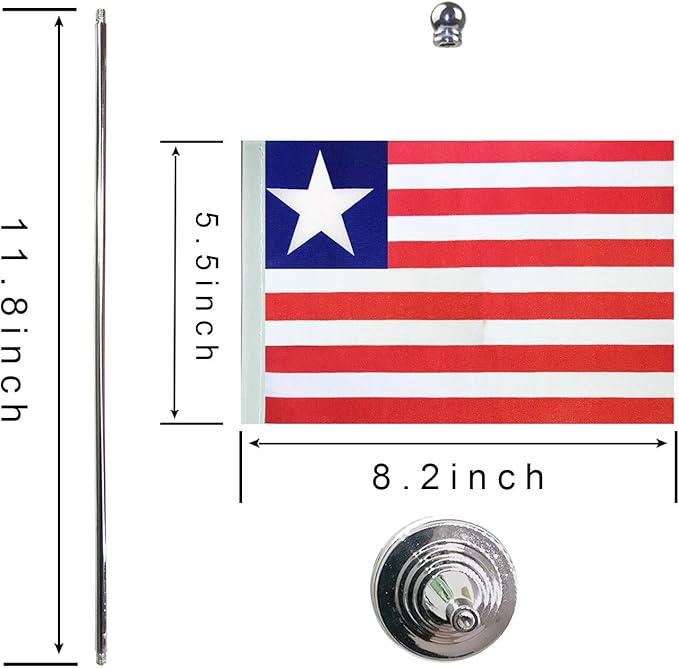 GentleGirl.USA Liberia Table flags Stick Small Mini Liberian Flag Office Table - Image 2