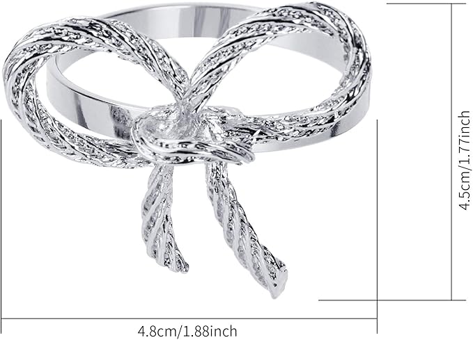 Pack of 18 Napkin Rings Alloy Hollow Out Flower Napkin Holder Dinning Table - Image 4