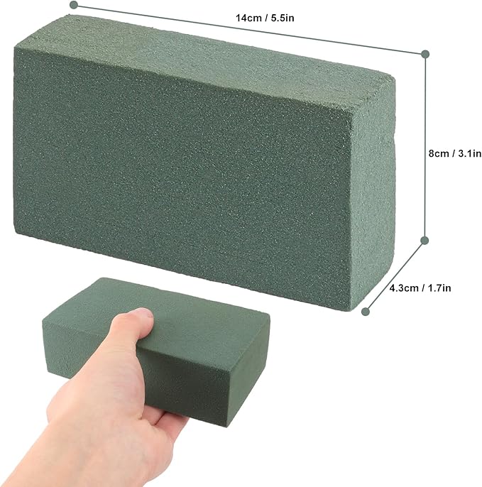 IHDYPPEW 30 PCS Green Floral Foam Blocks, 5.5"L x 3.1"W x 1.7"H Floral Foam - Image 2