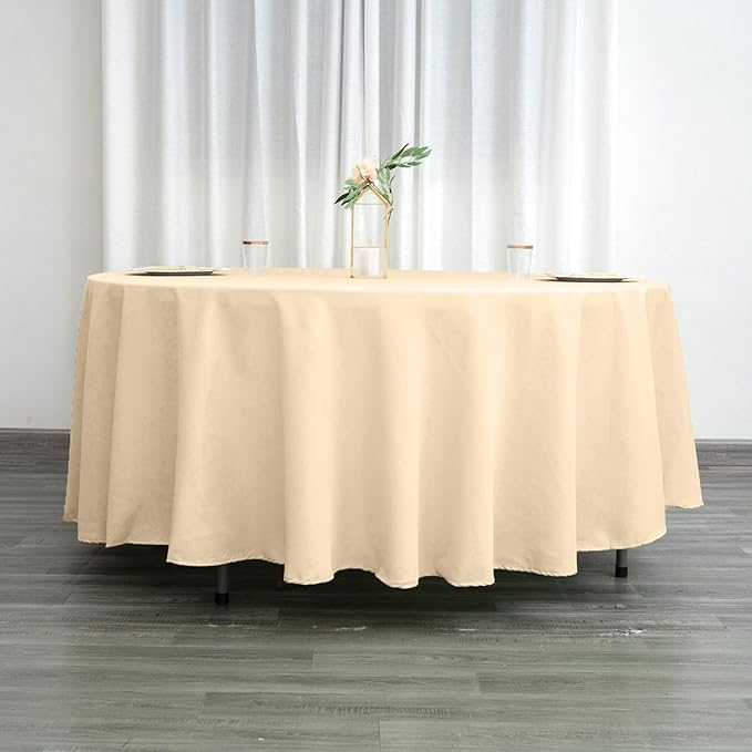 Efavormart Round Tablecloth, 108 Inch Stain & Wrinkle Resistant Washable Table - Image 3