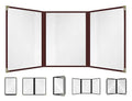 Goodsmart Restaurant Menu Covers – 25 Pack Burgundy 6-View Trifold 8.5" x 11" by ACISuperPower