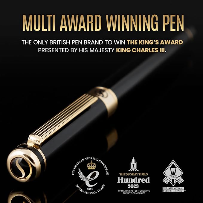 Scriveiner Black Lacquer Fountain Pen - Image 2