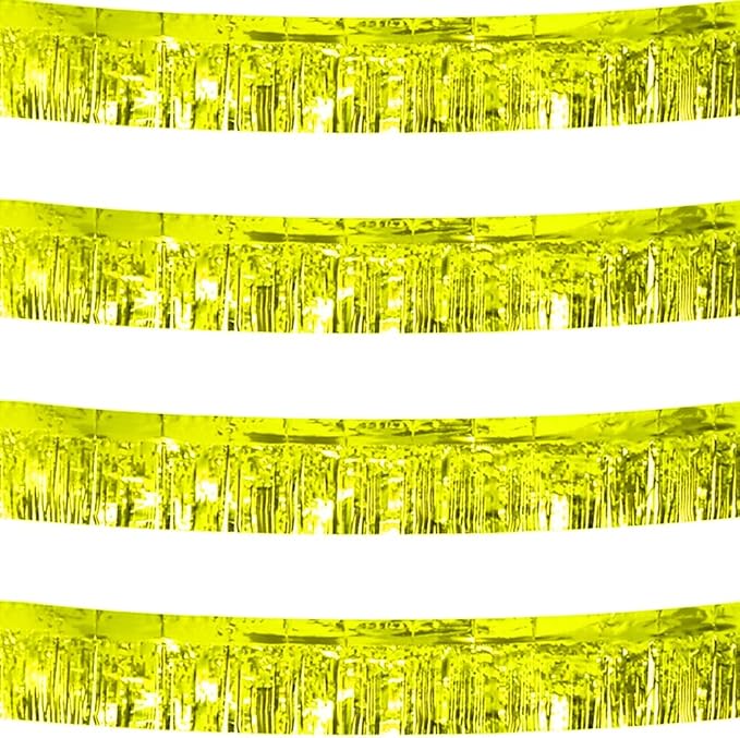 4 Pack Total 40 Feet Foil Fringe Garland Metallic Wall Hanging Drapes Tassel by CareCheer
