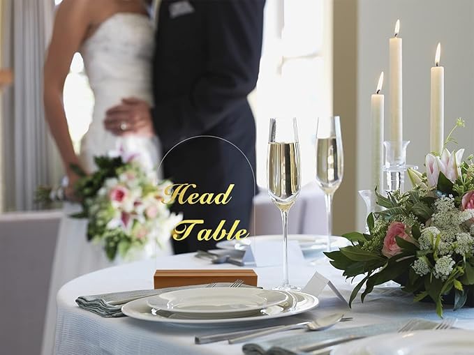 Clear Acrylic Sign with Wooden Stand Table Numbers DIY, 10 Pack Acrylic Sheets - Image 2