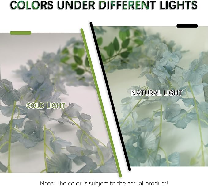 24 Pack Grey Wisteria Hanging Flowers Garland, 3.77 Feet Artificial Flower Vines - Image 5
