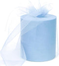 6" x 200 Yards Light Blue Tulle Fabric Rolls by GCVOPTON