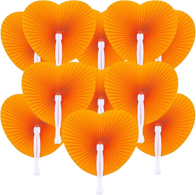 12 Packs Decorative Paper Folding Hand Fans Handheld by Bestage