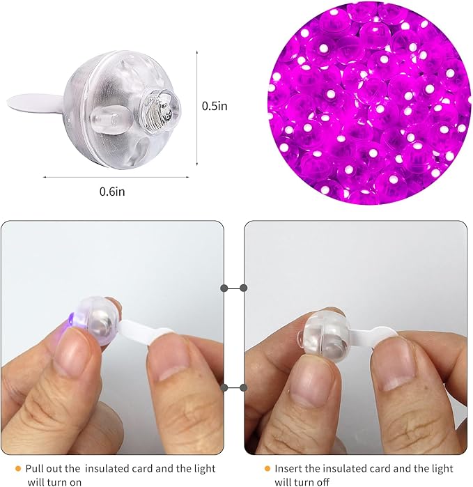 Aogist 100pcs Balloon Lights, Long Standby Time Waterproof Twinkle Mini Light - Image 3