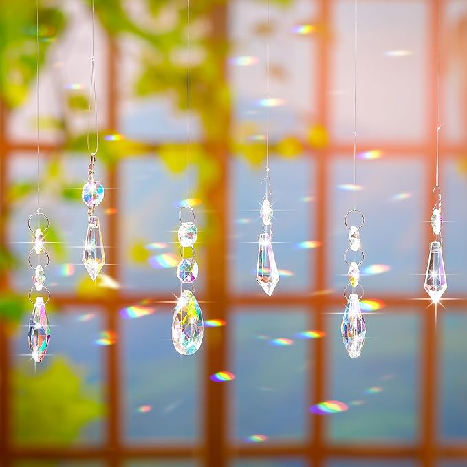 24 Pcs Chandelier Crystal Replacement 38 mm Teardrop & Icicle Crystal Prisms - Image 6