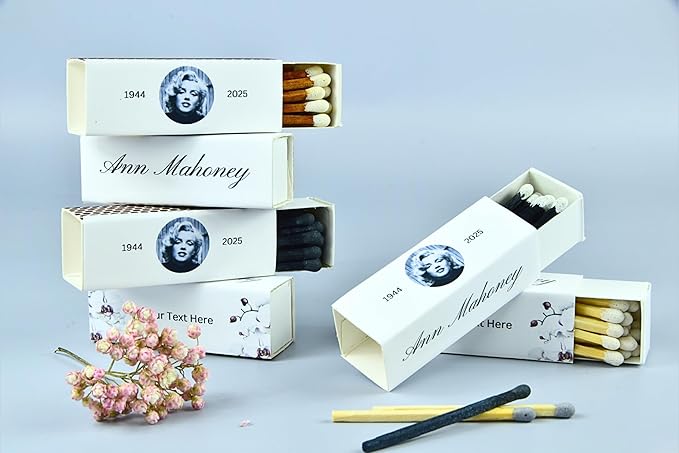 Customizable Funeral Matchboxes – Set of 10 – Memorial Design – Colorful - Image 3