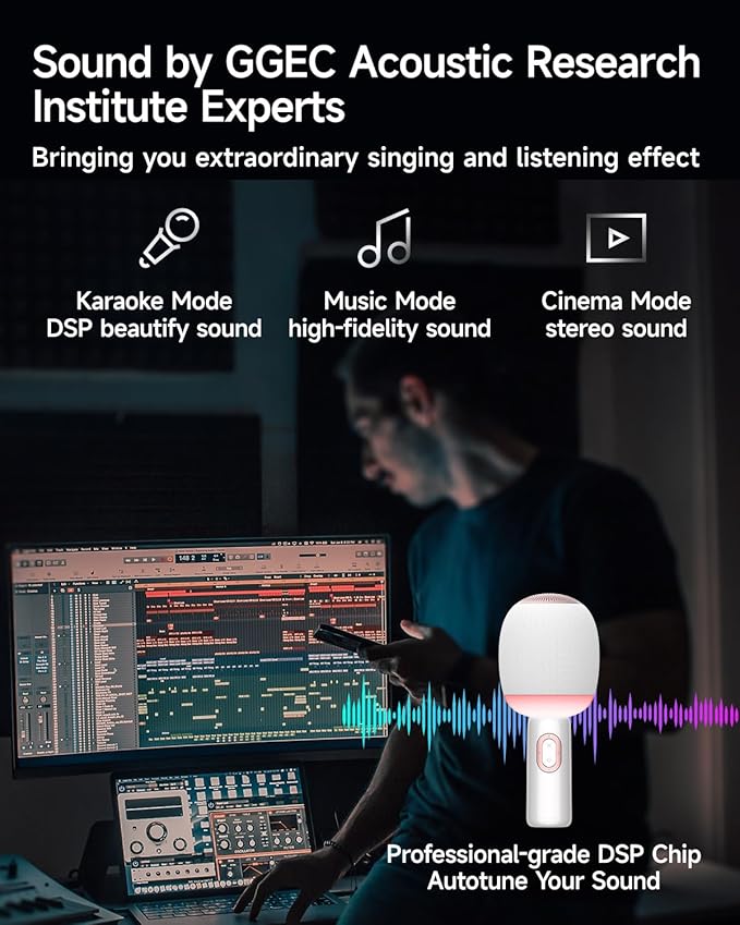 Wireless Bluetooth karaoke Microphone, 5-in-1 Portable Handheld Microphone - Image 6