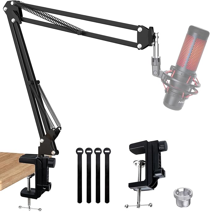 QuadCast Boom Arm, Mic Arm for Blue Yeti HyperX QuadCast SoloCast Fifine AM8 by sunmon