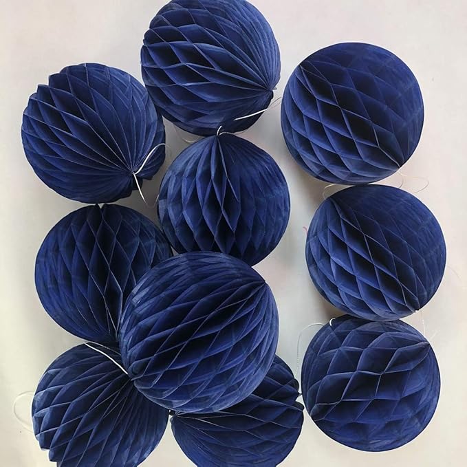 20pcs Honeycomb Decoration Paper Flower Balls Tissue Paper Pom Poms - Image 3