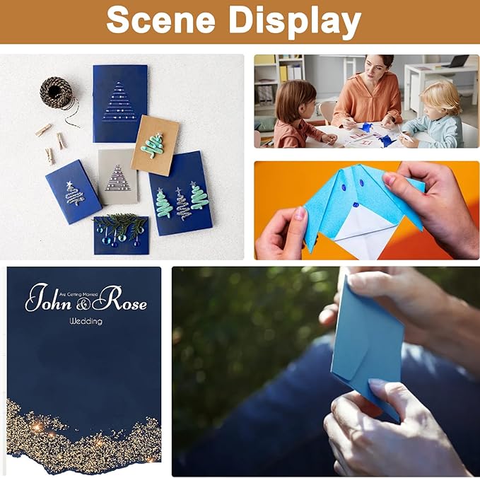 120 Sheets Navy Blue Cardstock 8.5 x 11 Craft Paper, 92lb Dark Blue Card stock - Image 7