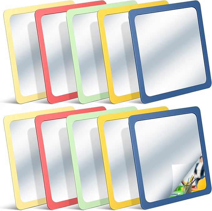 Dandat 10 Pcs Small Mirrors for Kids 6 x 6 Inch Square Shatter Proof Reflector by Dandat