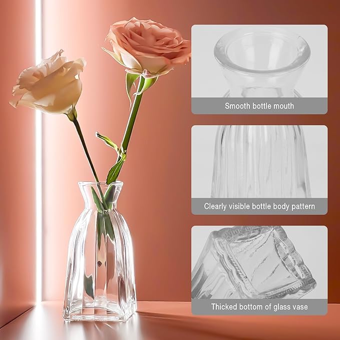 Glass Bud Vase Clear Bud Vases Set of 30 - Image 4