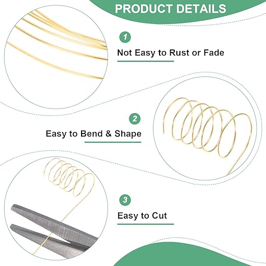 0.2 mm/32 Gauge Copper Wire for Jewelry Making, 82FT Copper Beading Craft Wire - Image 2