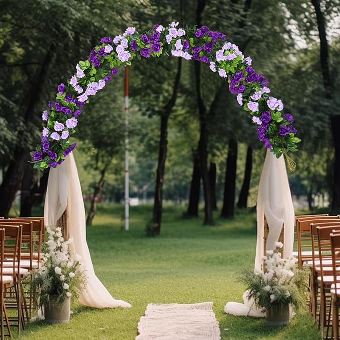 Floweroyal 4 Pack Artificial Flower Garlands 7.9FT Fake Rose Vines Silk Flowers - Image 6