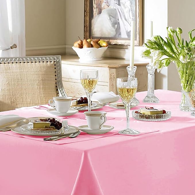 Fitable Pink Rectangle Tablecloths - Image 2