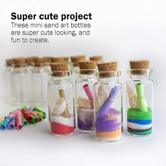 Upper Midland Products Sand Art Wishing Bottles, Bulk Sand Art She Shell Set - Image 5