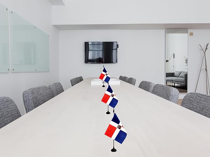 Dominica Republic Desk Flag, 12 Pack Dominican Republic Table Office Flag - Image 5