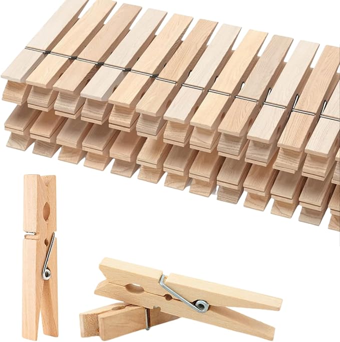 Wood Clothes Pin, Natural Birchwood Clothespins, Strong Grip, Heavy Duty - Image 8