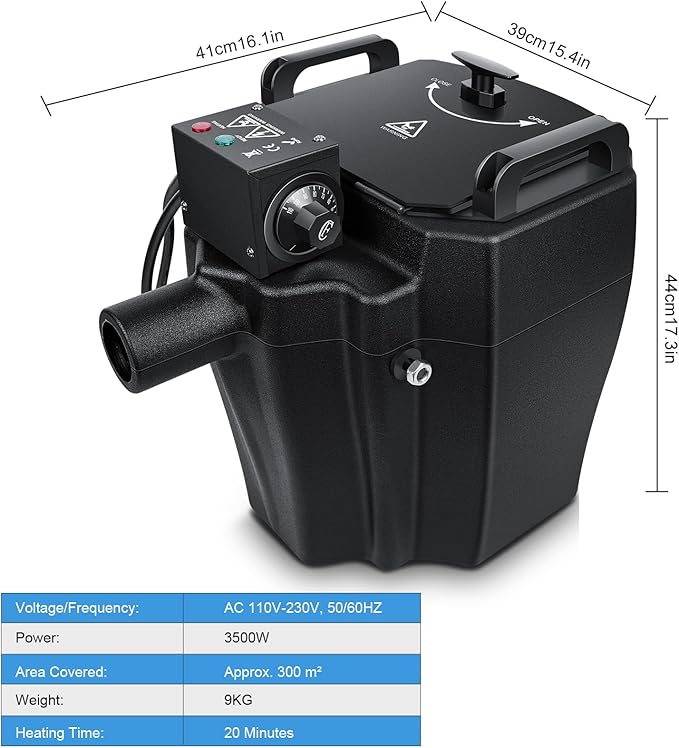 3500W Dry Ice Machine, Portable Low Lying Fog Machine - Image 5