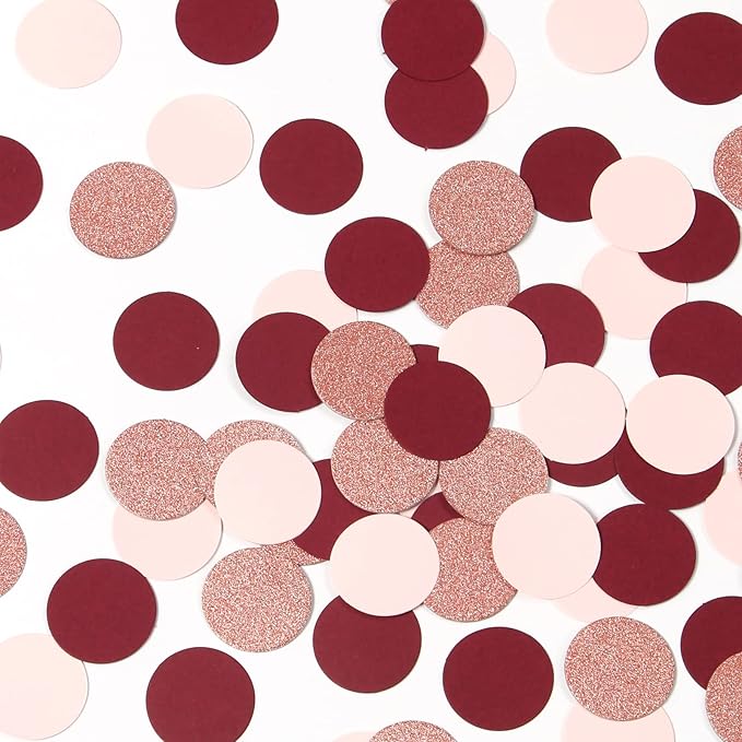 Rose-Gold Pink Burgundy Party Decorations by HongTongTong