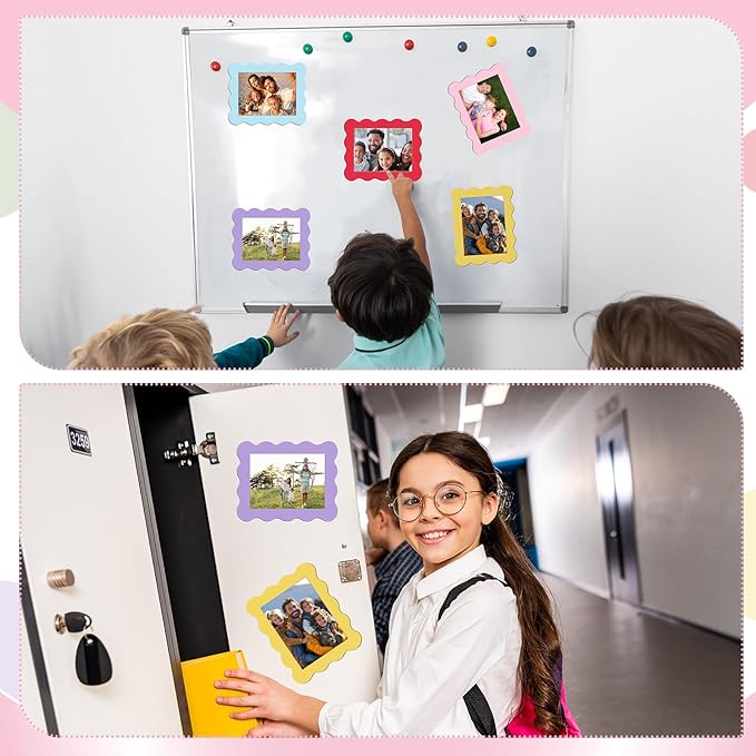 Kingdder 12 Pcs Scalloped Magnetic Picture Frame - Image 5