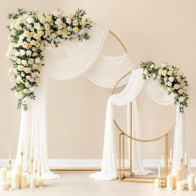 Wedding Arch Draping Fabric 29" x 19Ft Sheer Drapes by IONTACH