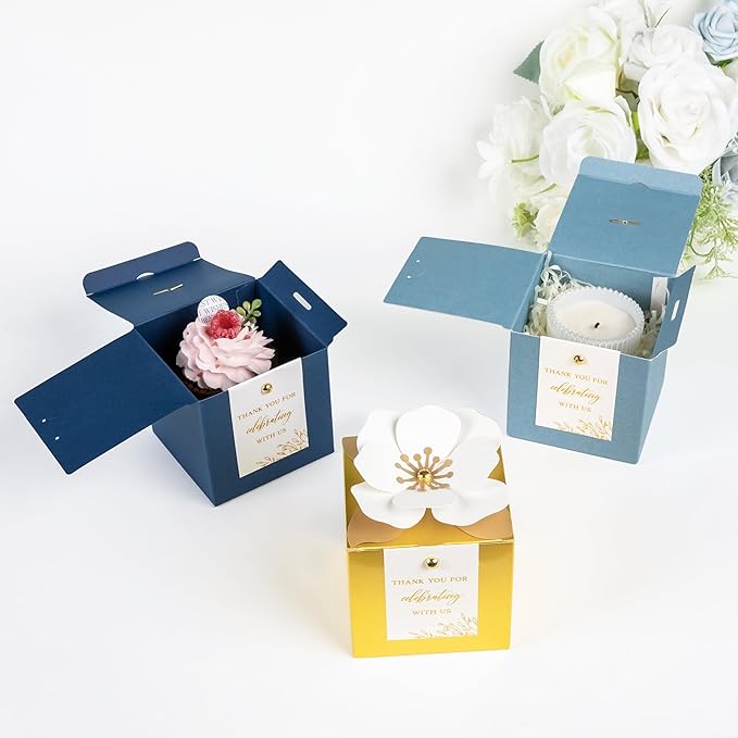 FEIYI 20 PCS Dusty Blue Gift Boxes, 3 In 1 Favor Boxes - Image 5
