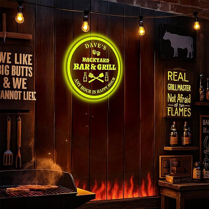Custom Acrylic LED Bar Sign – Personalized Color Changing Wall Decor - Image 8
