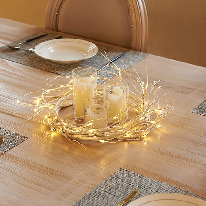 Hairui Birch Garland with Lights 6FT 48 LED Battery Operated, Lighted Twig Vine - Image 4