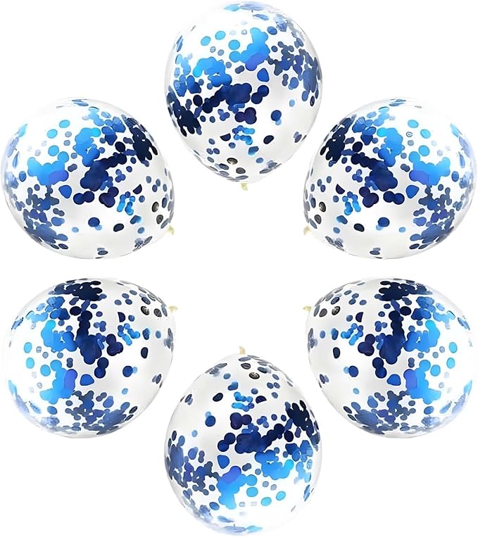 Blue Round Foil Confetti Beautiful Blue Metallic Table Confetti Glitter - Image 5