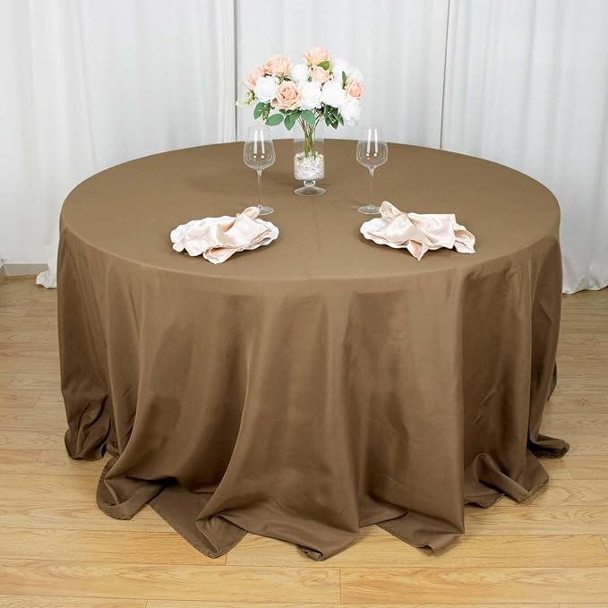 Efavormart Round Tablecloth, 132 Inch Stain & Wrinkle Resistant Washable Table - Image 6