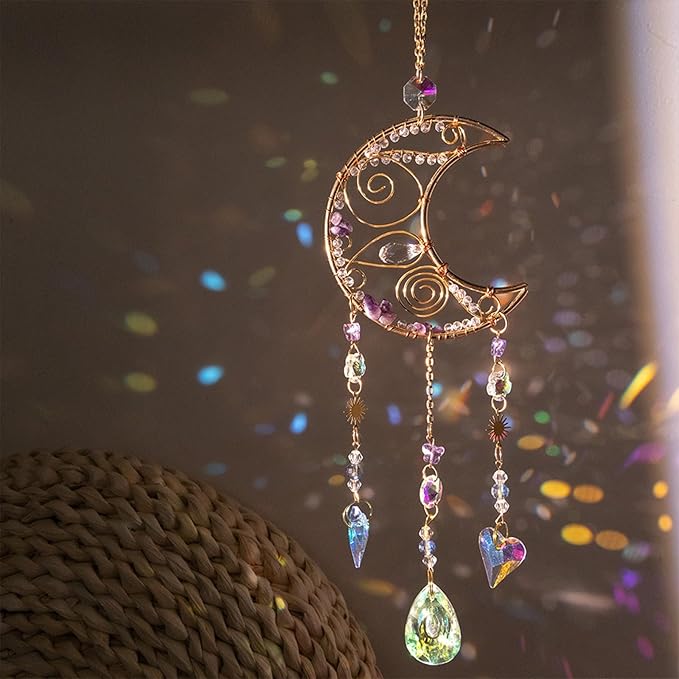 TUOKING Crystal Moon Suncatchers by TUOKING
