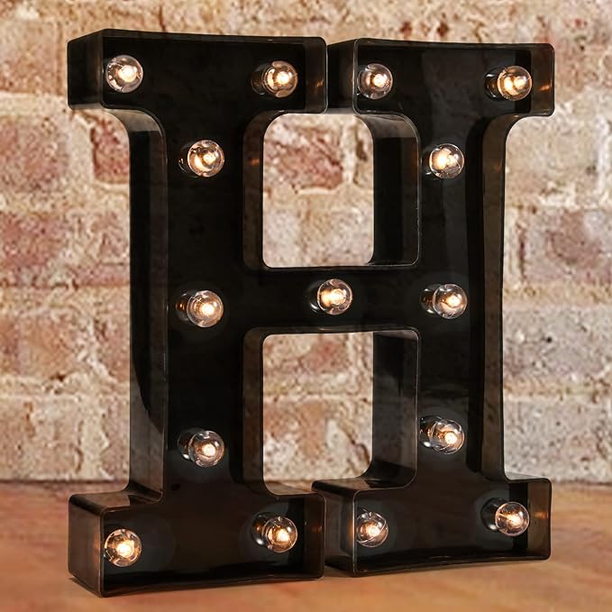 Decorative LED Illuminated Letter Marquee Sign by Pooqla