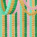 Sage-Green Pink-Gold Party-Decorations Streamers Garland by OURUOLA