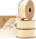 Vitalizart Ivory Cream Ribbon Organza Sheer Ribbon 1 inch x 30Yd Handmade by Vitalizart