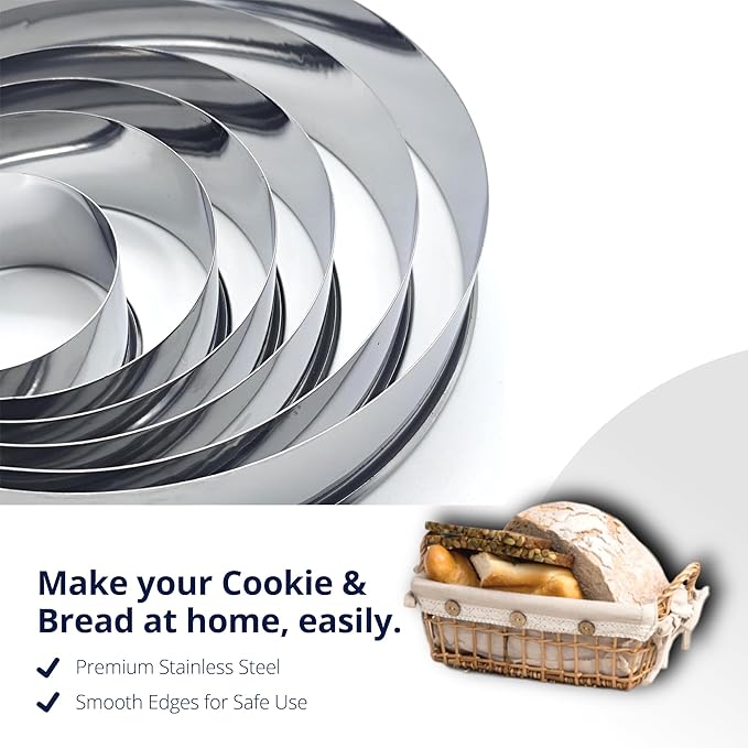 DOCZEN 6 PCS Round Cookie Cutter Set - Image 3