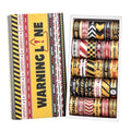 30 Rolls Warning line Theme Washi Tape Set, Writable Decorative Tapes by ICCEEMEE